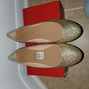 American Eagle Gold Ballet Flats